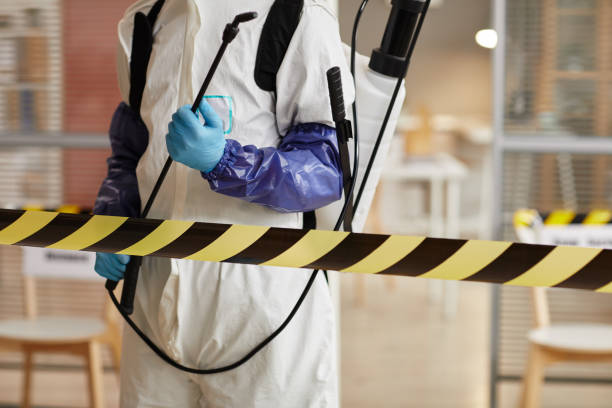 Professional Biohazard Cleanup technician working in Saint Libory, IL